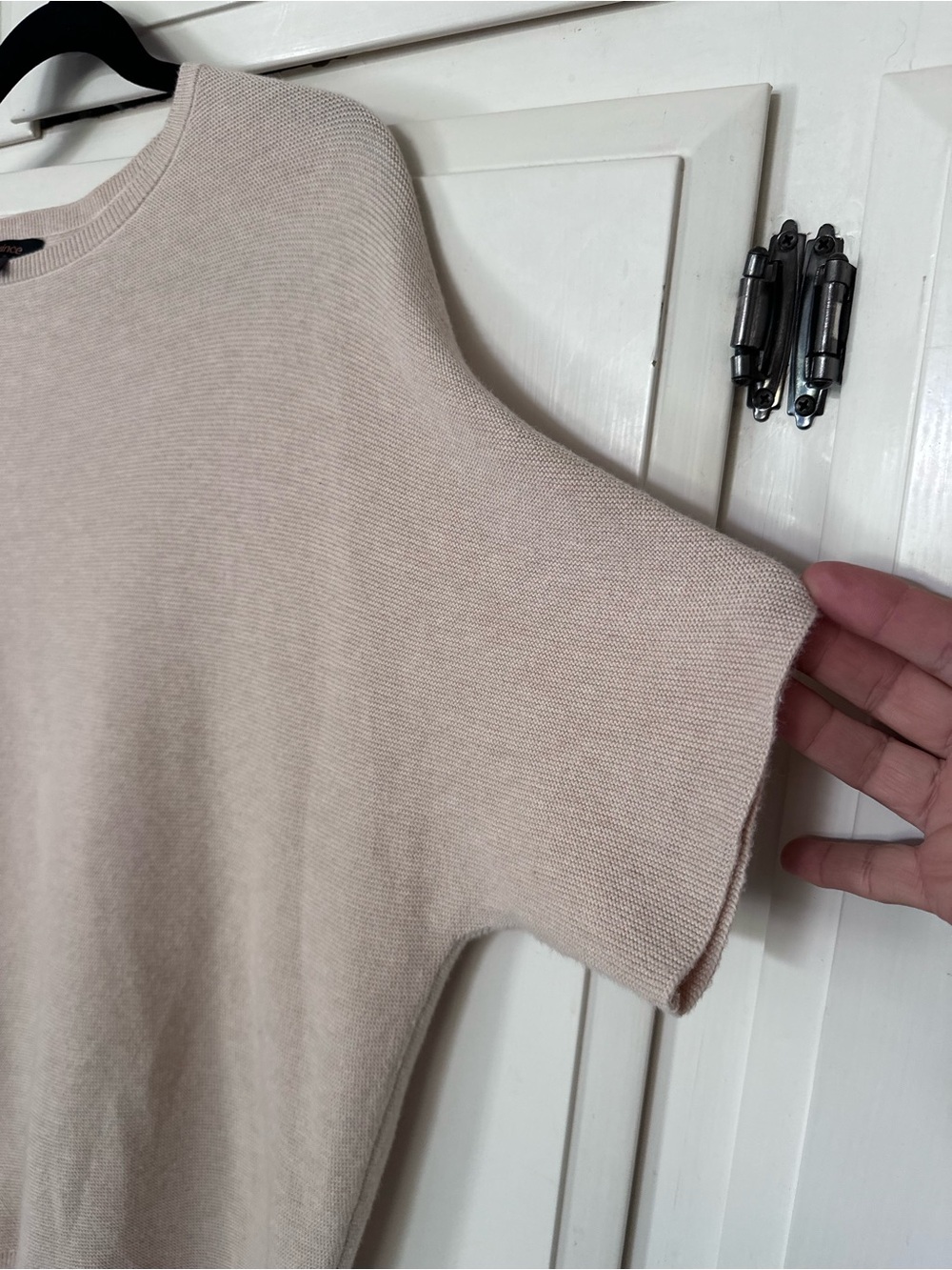 Quince Pale Blush Short Sleeve Knit Top - Picture 4 of 4